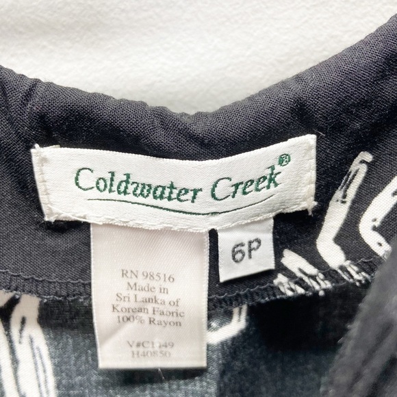 COLDWATER CREEK Button Front Midi Dress Sz 6P - Picture 5 of 5